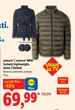 Lidl EsmaraⓇ / EsmaraⓇ Men Jachetă Lightweight, damă / bărbați Ofertă