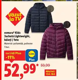 Lidl EsmaraⓇ Kids Jachetǎ Lightweight, băieţi / fete Ofertă