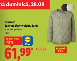 Lidl EsmaraⓇ Jachetǎ Lightweight, damă Ofertă