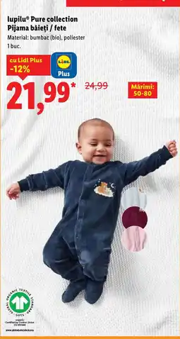 Lidl Lupilu Pure collection Pijama băieţi/fete Ofertă