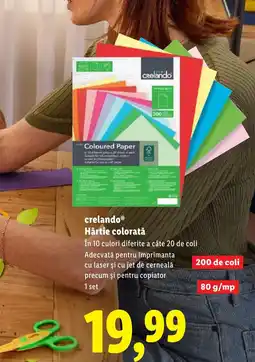 Lidl CrelandoⓇ Hârtie colorată Ofertă