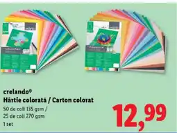 Lidl CrelandoⓇ Hârtie colorată / Carton colorat Ofertă