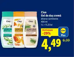 Lidl Cien Gel de duş cremă Ofertă