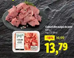 Lidl Cuburi din pulpă de porc Ofertă