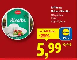 Lidl Milbona Brânză Ricotta Ofertă