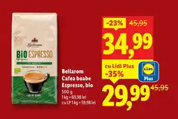 Lidl Bellarom Cafea boabe Espresso, bio Ofertă