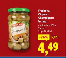 Lidl Freshona Ciuperci Champignon întregi Ofertă