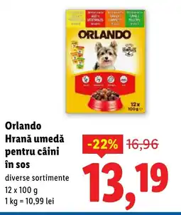 Lidl ORLANDO Hrană umedă pentru câini în sos Ofertă