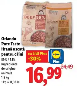 Lidl ORLANDO Pure Taste Hrană uscată pentru câini Ofertă