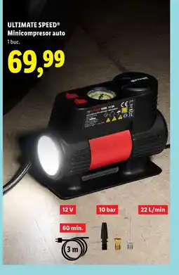Lidl ULTIMATE SPEED® Minicompresor auto Ofertă