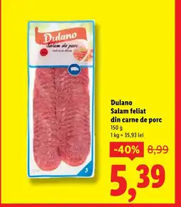 Lidl Dulano Salam feliat din carne de porc Ofertă