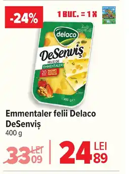 Carrefour Emmentaler felii Delaco DeSenviş Ofertă