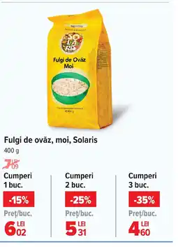 Carrefour Fulgi de ovăz, moi, Solaris Ofertă