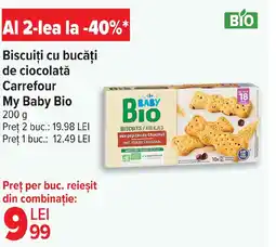 Carrefour Biscuiți cu bucăți de ciocolată Carrefour My Baby Bio Ofertă