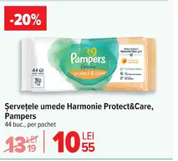 Carrefour Şerveţele umede Harmonie Protect&Care, Pampers Ofertă