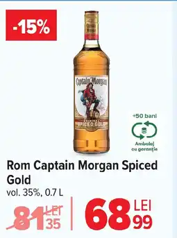 Carrefour Rom Captain Morgan Spiced Gold Ofertă