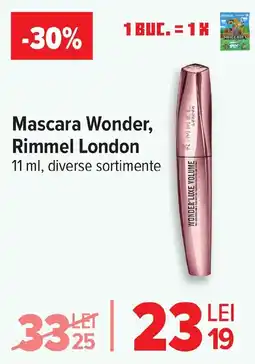 Carrefour Mascara Wonder, Rimmel London Ofertă