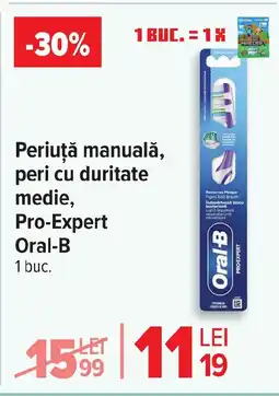 Carrefour Periuţă manuală, peri cu duritate medie, Pro-Expert Oral-B Ofertă