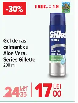 Carrefour Gel de ras calmant cu Aloe Vera, Series Gillette Ofertă