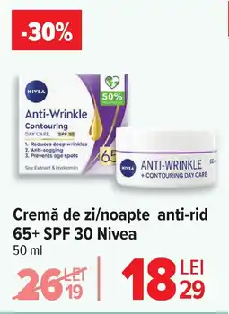 Carrefour Cremă de zi/noapte anti-rid 65+ SPF 30 Nivea Ofertă