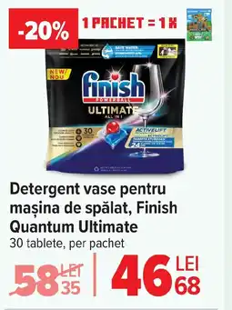 Carrefour Detergent vase pentru maşina de spălat, Finish Quantum Ultimate Ofertă