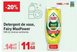 Carrefour Detergent de vase, Fairy MaxPower Ofertă