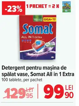 Carrefour Detergent pentru mașina de spălat vase, Somat All in 1 Extra Ofertă