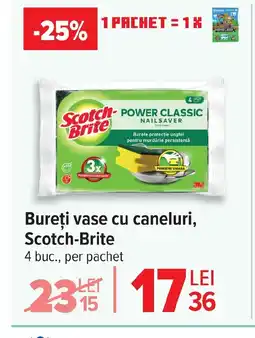 Carrefour Bureţi vase cu caneluri, Scotch-Brite Ofertă