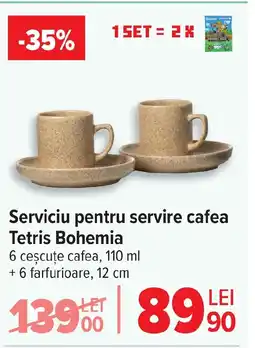 Carrefour Serviciu pentru servire cafea Tetris Bohemia Ofertă