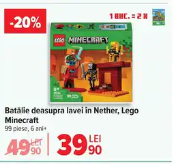 Carrefour Batălie deasupra lavei în Nether, Lego Minecraft Ofertă