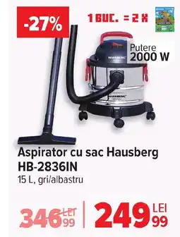 Carrefour Aspirator cu sac Hausberg HB-2836IN Ofertă