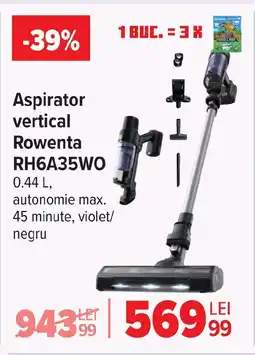 Carrefour Aspirator vertical Rowenta RH6A35WO Ofertă
