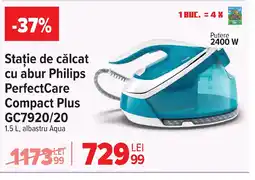 Carrefour Staţie de călcat cu abur Philips PerfectCare Compact Plus GC7920/20 Ofertă