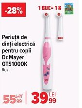 Carrefour Periuţă de dinţi electrică pentru copii Dr.Mayer GTS1000K Ofertă