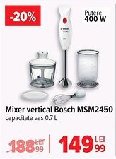 Carrefour Mixer vertical Bosch MSM2450 Ofertă