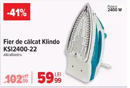 Carrefour Fier de călcat Klindo KSI2400-22 Ofertă