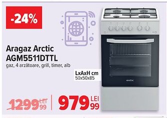 Carrefour Aragaz Arctic AGM5511DTTL Ofertă