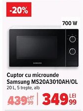 Carrefour Cuptor cu microunde Samsung MS20A3010AH/OL Ofertă