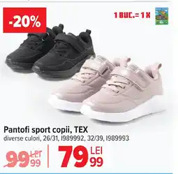 Carrefour Pantofi sport copii, TEX Ofertă