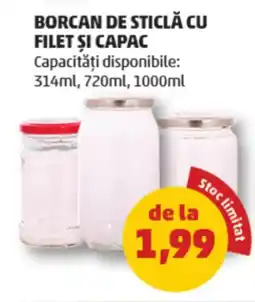 Penny Borcan de sticlă cu filet și capac Ofertă
