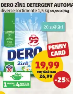 Penny Dero 2in1 detergent automat Ofertă