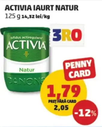 Penny Activia iaurt natur Ofertă