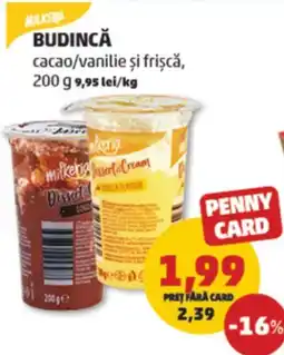 Penny Budincă cacao/vanilie și frișcă Ofertă