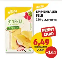 Penny MILKERIA Emmentaler felii Ofertă