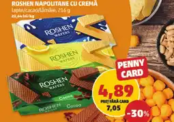 Penny Roshen napolitane cu cremă lapte/cacao/lămâie Ofertă