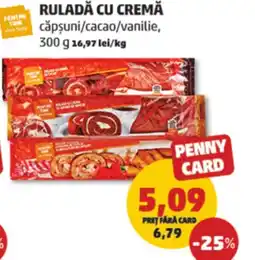 Penny Ruladă cu cremă căpşuni/cacao/vanilie Ofertă