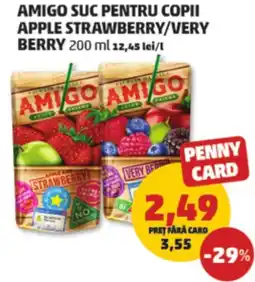 Penny Amigo suc pentru copii apple strawberry/very berry Ofertă