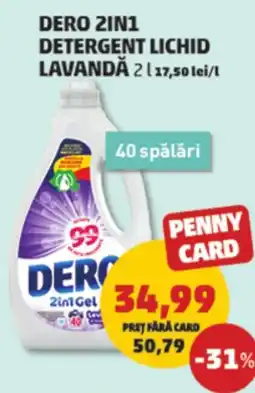 Penny Dero 2in1 detergent lichid lavandă Ofertă