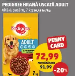 Penny Pedigree hrană uscată adult vitǎ & pasǎre Ofertă