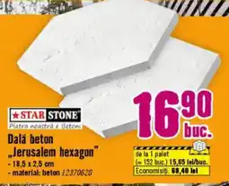 Hornbach Dalǎ beton „Jerusalem hexagon" Ofertă